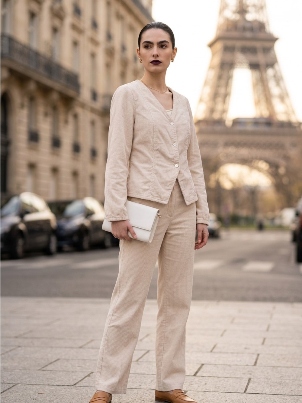 ASOS Cream Corduroy Blazer Jacket